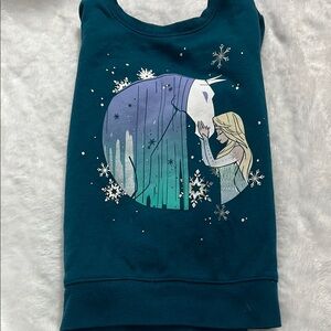 Teal Frozen Graphic Sweatshirt
